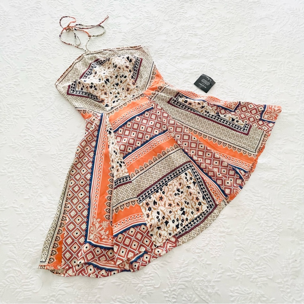 Lulu's Multicolor Halter Mini Dress - Picture 2 of 8